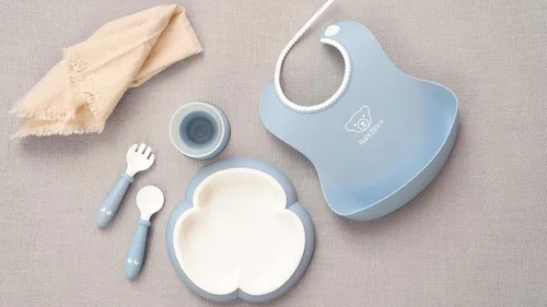 Miniatura 3 de BabyBjörn Juego de cena para bebé, 5 piezas, azul polvo Azul polvoriento