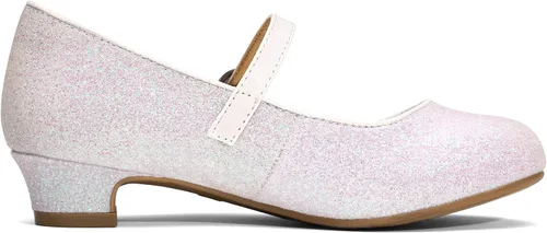 Miniatura 2 de DREAM PAIRS Zapatos de vestir Mary Jane de tacón bajo para niñas con flores de princesa para bodas y fiestas
