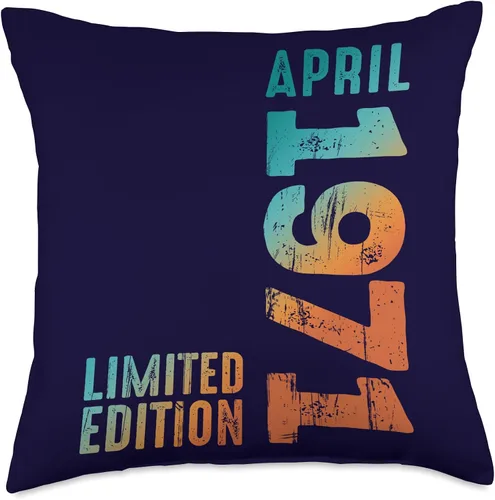 Miniatura 4 de Awesome Limited Edition April 1971 Retro 1971 Vintage 1971 Throw Pillow