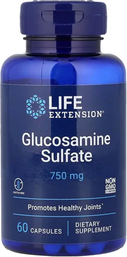 Life Extension Sulfato de glucosamina - Suplemento de glucosamina para comodidad de rodilla y apoyo a la salud de las articulaciones, sin OMG, sin