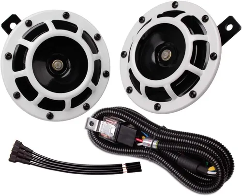 Miniatura 29 de FARBIN Bocina de coche impermeable tono súper fuerte 12V tono alto/tono bajo kit de bocinas gemelas de metal con rejilla protectora