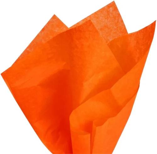 PMLAND 100 hojas de papel de seda naranja a granel, 20x15 pulgadas, papel de seda de doble cara para envolver regalos, bolsas, manualidades, bodas,