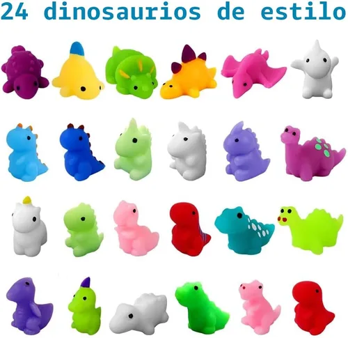 Miniatura 2 de JOICEE 24 huevos de Pascua rellenos de dinosaurio, juguetes esponjosos Kawaii Mochi Squishies para aliviar el estrés, huevos de Pascua de plástico