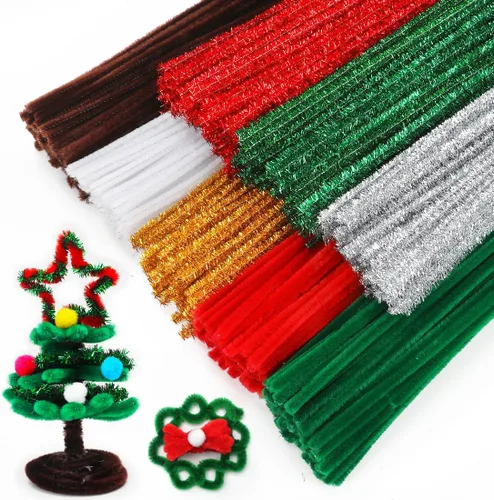 Eppingwin 200 piezas de limpiadores de tuberías, 8 colores de limpiadores de tuberías para suministros de manualidades, tallos de chenilla para
