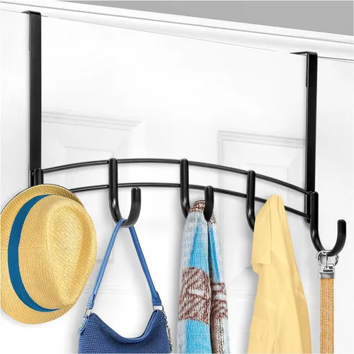 Miniatura 9 de LYNK Professional® Home™ Ganchos para Puerta - 9 Ganchos Colgador Sobre Puerta - Toallero Sobre Puerta - Para Colgar Toallas o Ropa - Baño, Negro