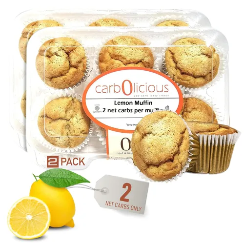 Miniatura 8 de Muffins de capuchino bajos en carbohidratos (paquete de 6) por Carb-o-licious, deliciosos muffins keto con solo 2 carbohidratos netos cada uno