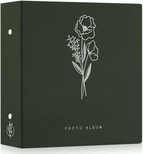 Miniatura 12 de Lanpn - Álbum de fotos autoadhesivo de lino, 40 páginas, álbum de fotos para manualidades, páginas adhesivas magnéticas, contiene fotos de 4 x 6, 7