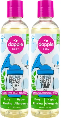Miniatura 9 de Dapple Jabón de extractor de leche para bebé, botella de 8 onzas líquidas, sin fragancia, a base de plantas e hipoalergénico, fórmula de fácil