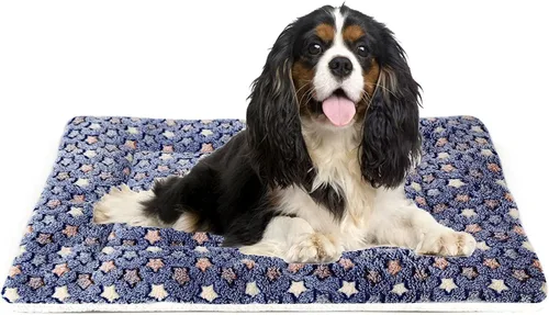 Miniatura 16 de Mora Pets Cama para perros ultra suave con bonito estampado de estrellas, lavable para perros grandes, medianos y pequeños, reversible, forro polar