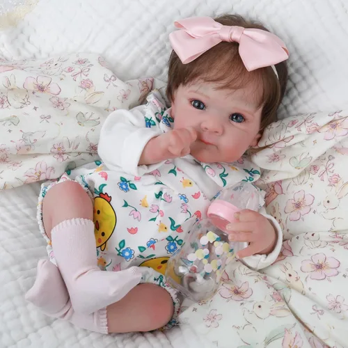 Miniatura 2 de WOOROY Muñecas realistas de bebé Reborn – Muñecas de bebé recién nacidas realistas de 18 pulgadas, muñeca de bebé de cuerpo suave de la vida real