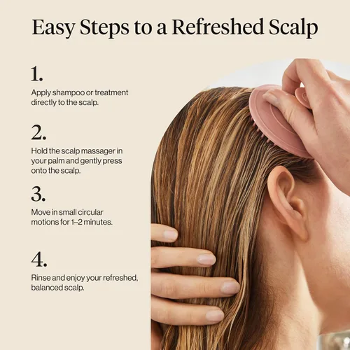 Miniatura 6 de Kitsch Masajeador de cuero cabelludo para el cuidado del cabello - Depurador de cuero cabelludo, cepillo de champú y exfoliante para todo