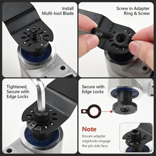 Miniatura 7 de 30 cuchillas multiherramienta de titanio, kit de metal de hoja de sierra oscilante universal para metal, clavos, madera, plástico, hojas de sierra