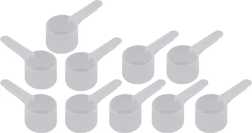 Miniatura 4 de Cuchara de envasado de medición de plástico de 0.6 fl oz (= 3.7 cucharaditas/= 18 cc/ = 0.61 fl oz), mango mediano - para medir y dispensar