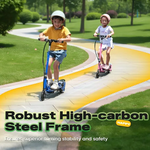 Miniatura 2 de Patinete eléctrico con asiento, altura ajustable para niños de 8 a 12 años, hasta 10 mph y carga máxima de 155 libras, asiento extraíble, 2 estilos