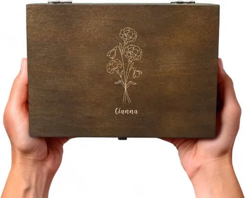 Miniatura 16 de Caja de Recuerdos de Madera Personalizada con Grabado Personalizado Caja de Memoria de Aventura para Parejas Recuerdos de Viaje Fotos Cartas - Cajas