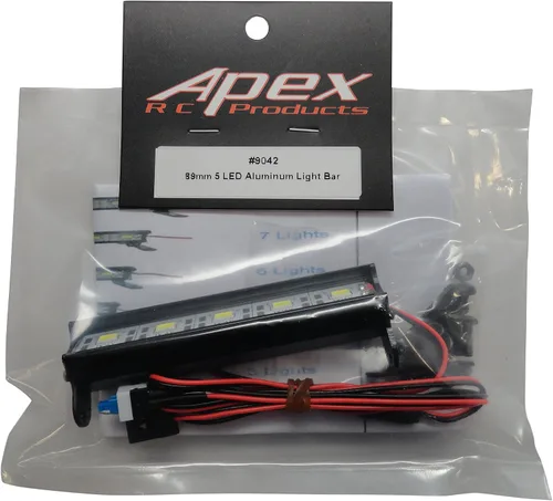Miniatura 8 de Barra de luz de aluminio de 5 LED de 3.504 in compatible con LaTrax SST, Traxxas 1/16 Slash, Stampede/4x4/Nitro, Nitro Sport, E-Revo, ECX 1/18