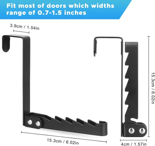 Miniatura 2 de FYY Ganchos para colgar sobre la puerta, 1 paquete plegable plegable sobre la puerta, estante organizador para ahorrar espacio, colgador
