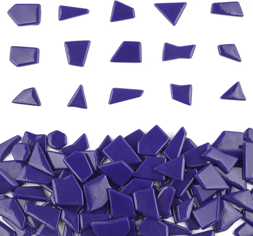 Miniatura 22 de Youway Style Azulejos de mosaico para manualidades a granel, piezas de vidrio de mosaico roto de 7.05 oz para manualidades de mosaico de jardín