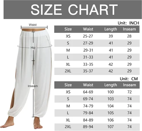 Miniatura 5 de PACBREEZE - Pantalones de yoga harem para mujer con hendidura lateral para entrenamiento