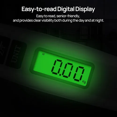 Miniatura 6 de Meilen - Báscula de equipaje digital para viajes con pantalla LCD retroiluminada, báscula portátil para maleta con capacidad de 110 libras 110.2