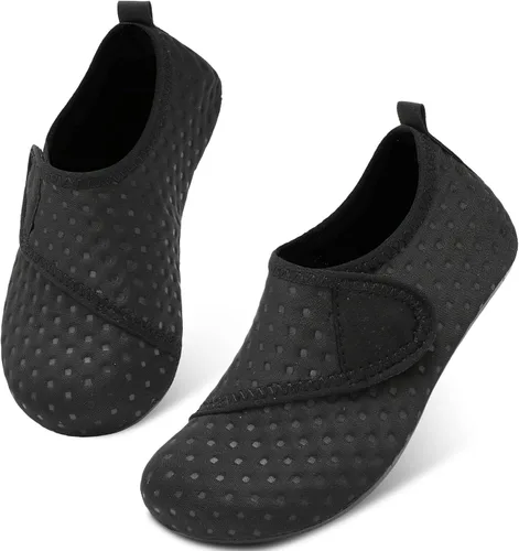 Scurtain - Zapatos acuáticos para niños, calcetines acuáticos de secado rápido con sensación de pies descalzos para niños, niñas y bebés con suela