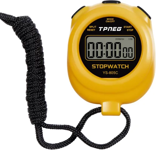 TPNEG Temporizador de cronógrafo simple: fácil de usar, configurar, leer y llevar: pantalla grande: encendido/apagado, batería AAA: ideal para