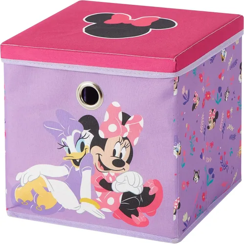 Miniatura 7 de Idea Nuova Bluey Cubo de almacenamiento de tela plegable, contenedor organizador de 10 pulgadas con tapa para dormitorio, sala de juegos y armario