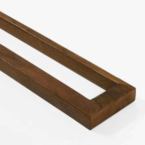 Miniatura 5 de Toallero montado en la pared, soporte para toallas de mano, toallero de 18 pulgadas para baño, toallero rústico de madera (madera de nogal negro)