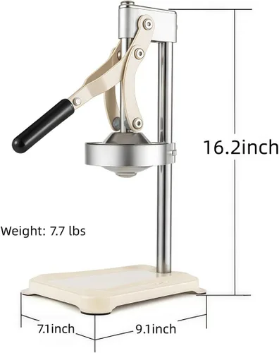 Miniatura 3 de Exprimidor manual de cítricos, exprimidor de palanca resistente para naranjas y limones, exprimidor de mano de acero inoxidable, fácil de limpiar