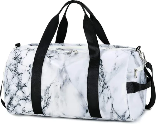 Mochila deportiva de lona para viaje o gimnasio, para hombre y mujer, con compartimento para zapatos y bolsillo para cosas húmedas