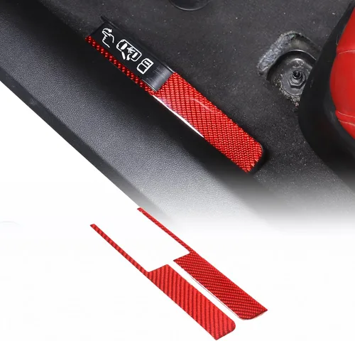 Miniatura 10 de Adhesivo de interruptor de cerradura de puerta de emergencia de fibra de carbono 3D suave Compatible con Corvette C8 Stingray Z06 Z51 2020 2021 2022