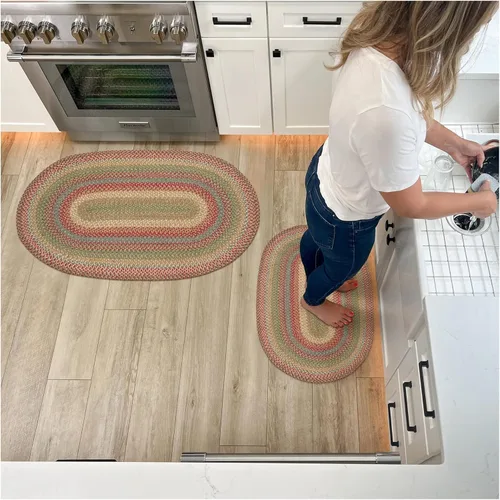 Miniatura 71 de Homespice Alfombras de Área Ovaladas Trenzadas de Yute Denim Azul de 8x10 pies para Sala de Estar, Dormitorio y Comedor. Apto para Mascotas. Estilos