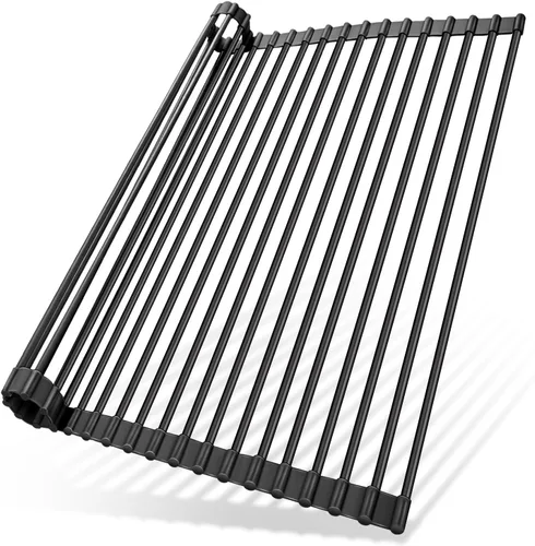 Miniatura 18 de Ohuhu Escurreplatos Enrollables, 16.5" L x 13" A Escurridor de Platos Sobre el Fregadero Estante de Secado Organizador de Fregadero de Cocina