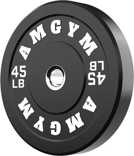 Miniatura 25 de Discos de peso olímpicos de 2 pulgadas y caucho para barras, discos para gimnasio en casa, entrenamiento de fuerza y levantamiento de pesas, 10 a