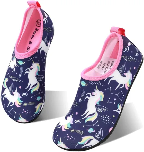 HIITAVE Zapatos acuáticos antideslizantes para la playa, natación, secado rápido, calcetines acuáticos para niños y niñas pequeños