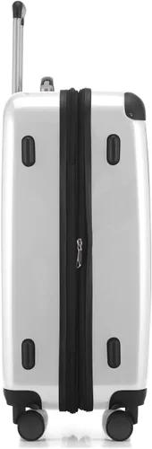 Miniatura 7 de Hauptstadtkoffer juego de maletas rígidas brillosas con carro extensible 20 24 y 28 pulgadas TSA Blanco 39785439