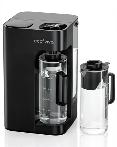 Miniatura 11 de Ecoviva Mate 3 - Filtro de agua de ósmosis inversa para encimera, sin instalación, jarra portátil de llenado automático, 3:1 de puro para drenar