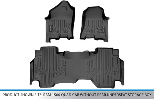 Miniatura 5 de MAXLINER Juego de alfombrillas de 2 filas para Ram 1500 2019-2024