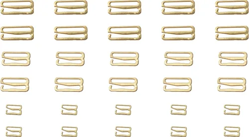 Miniatura 9 de sowaka 30 piezas de ganchos de metal para sujetador, ganchos de ajuste para bikini, brasier de costura, tops halter para vestido de baño plateado