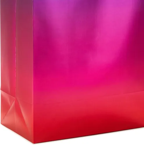 Miniatura 6 de Hallmark Surtido de bolsas de regalo iridiscentes grandes de 13 pulgadas (3 bolsas: gradiente de arco iris - azul/verde, oro/plata, morado/rojo)