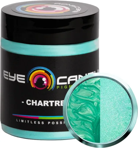 Pigmento en polvo de mica "Chartreuse" (0.88 oz), aditivo multiusos para manualidades | Carpintería, bombas de baño naturales, resina, pintura,