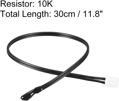 Miniatura 2 de uxcell Sonda de termistor 10K NTC 7,9 sensor sensible epoxi de temperatura temperatura para aire acondicionado