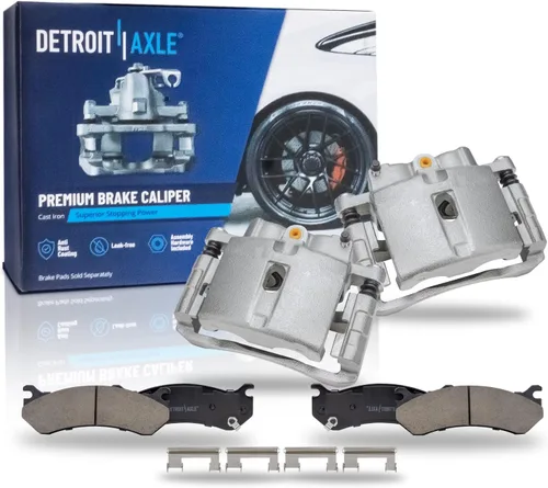 Miniatura 82 de Detroit Axle - Kit de freno delantero para Dodge Ram 1500 Durango Dakota Chrysler Aspen Dakota Driver Side Disco Freno Pinza de freno de cerámica