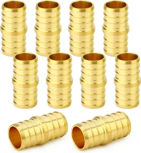 Miniatura 22 de GASHER 10 piezas sin plomo latón 1 "acoplamiento Pex, accesorios Pex de 1 pulgada para tubería Pex