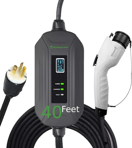 Miniatura 16 de PRIMECOM - Cargador de vehículo eléctrico de nivel 2 (EV) (220 V/240 voltios, 16 amperios), cargador portátil EVSE inteligente para automóvil, 30