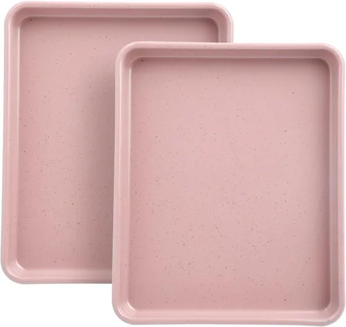 Miniatura 8 de PACK DE 2 fuentes para horno tostador de Shinsin, bandejas antiadherentes de 9X11, juego de bandejas para galletas 57% más gruesas, aptas