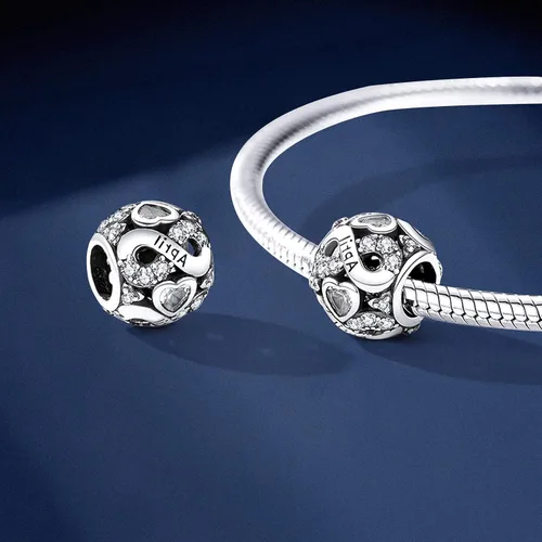 Miniatura 6 de Cuentas de plata de ley 925 con dije de piedra natal para pulseras y collares, regalos de cumpleaños para mujeres y niñas.