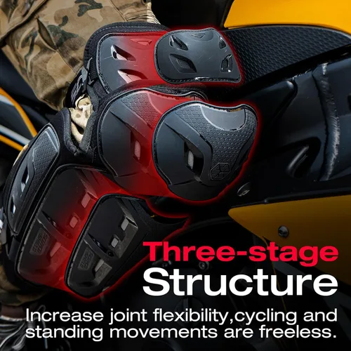 Miniatura 4 de Scoyco Rodilleras y espinilleras para motocicleta para hombres - Equipo de protección CE Nivel 1 con diseño de flexibilidad de rodilla de 45°-180°
