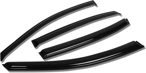 Miniatura 10 de DNA Motoring WVS-T2-0096 - Deflector de ventana de ventilación de humo oscuro, protector contra la lluvia/sol (4 unidades), paquete de 1