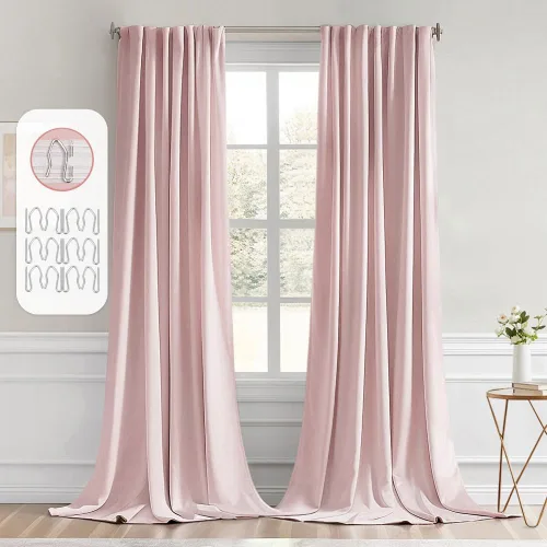 Miniatura 92 de MIULEE Cortinas opacas con pestaña trasera de 63 pulgadas de largo, juego de 2 paneles para sala de estar, dormitorio, privacidad, bolsillo